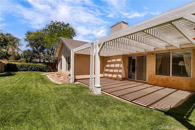 4102 Victoria Ln, Quartz Hill, CA 93536 - view of yard with a pergola and a patio area