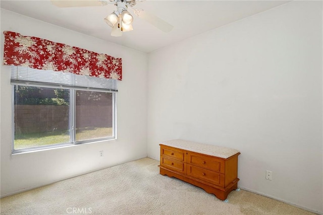 4102 Victoria Ln, Quartz Hill, CA 93536 - empty room with light colored carpet and a ceiling fan