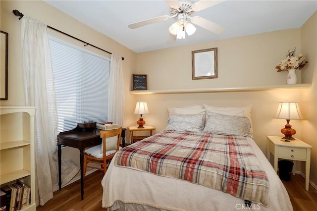 4102 Victoria Ln, Quartz Hill, CA 93536 - bedroom featuring wood finished floors and a ceiling fan