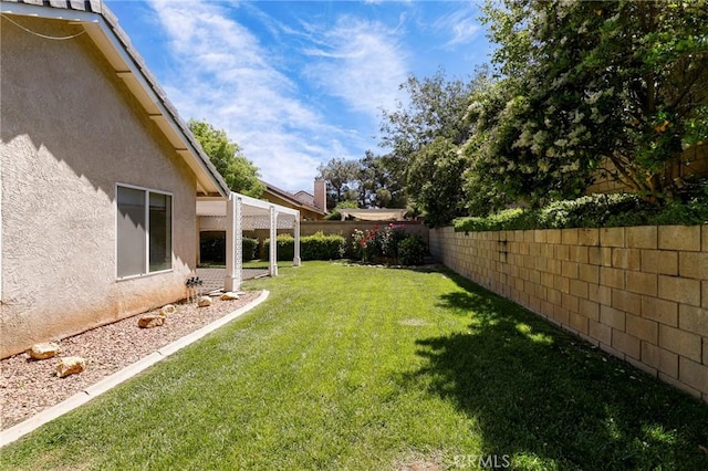 4102 Victoria Ln, Quartz Hill, CA 93536 - fenced backyard featuring a pergola