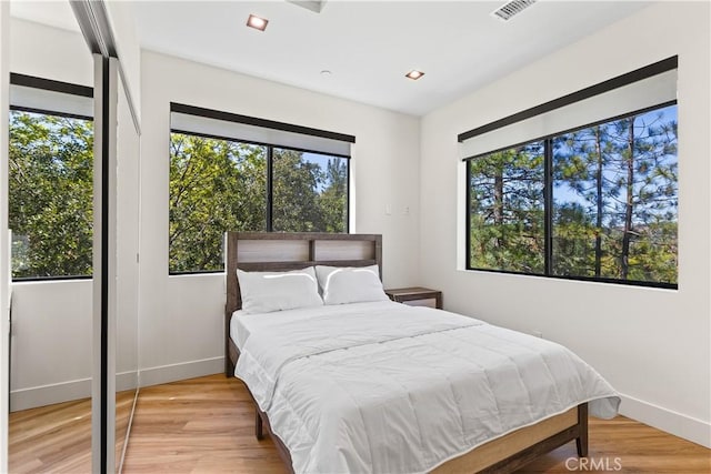 1021 Teakwood Dr, Lake Arrowhead, CA 92352 - bedroom featuring baseboards and light wood-type flooring