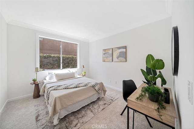 23721 Via Segovia, Murrieta, CA 92562 - carpeted bedroom featuring baseboards, ornamental molding, and a desk