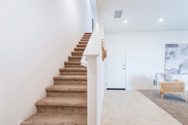 1609 Fig Tree Way, Oceanside, CA 92056 - stairway featuring recessed lighting and tile patterned floors