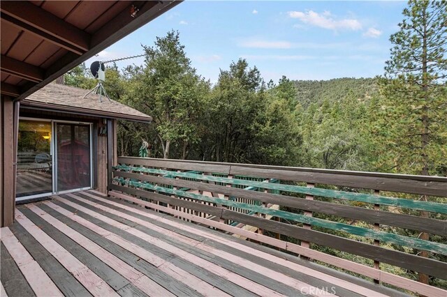 1513 Bernina Dr, Pine Mountain Club, CA 93222 - wooden deck featuring a forest view