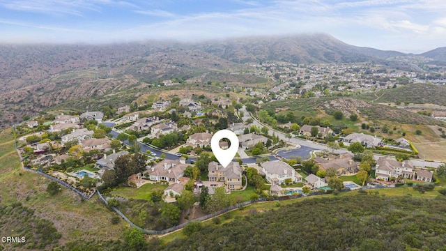181 Via Sandra, Newbury Park, CA 91320 - aerial view of property and surrounding area with mountains and nearby suburban area