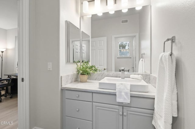 181 Via Sandra, Newbury Park, CA 91320 - bathroom featuring vanity and wood finished floors