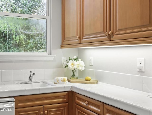 181 Via Sandra, Newbury Park, CA 91320 - kitchen with backsplash, a sink, dishwasher, and plenty of natural light