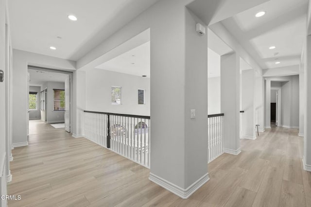 181 Via Sandra, Newbury Park, CA 91320 - hall with light wood-style flooring, recessed lighting, and baseboards