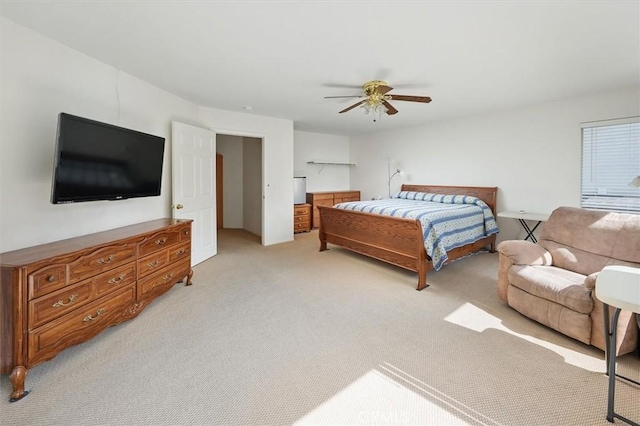 28652 Deer Springs Dr, Saugus, CA 91390 - bedroom featuring light carpet and a ceiling fan