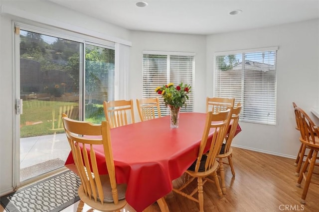28652 Deer Springs Dr, Saugus, CA 91390 - dining area with plenty of natural light, wood finished floors, and recessed lighting