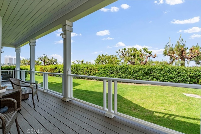 45 Northampton Ct, Newport Beach, CA 92660 - wooden terrace with a yard