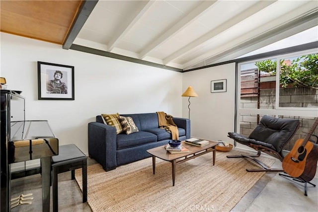 3137 Lees Ave, Long Beach, CA 90808 - living area featuring finished concrete flooring