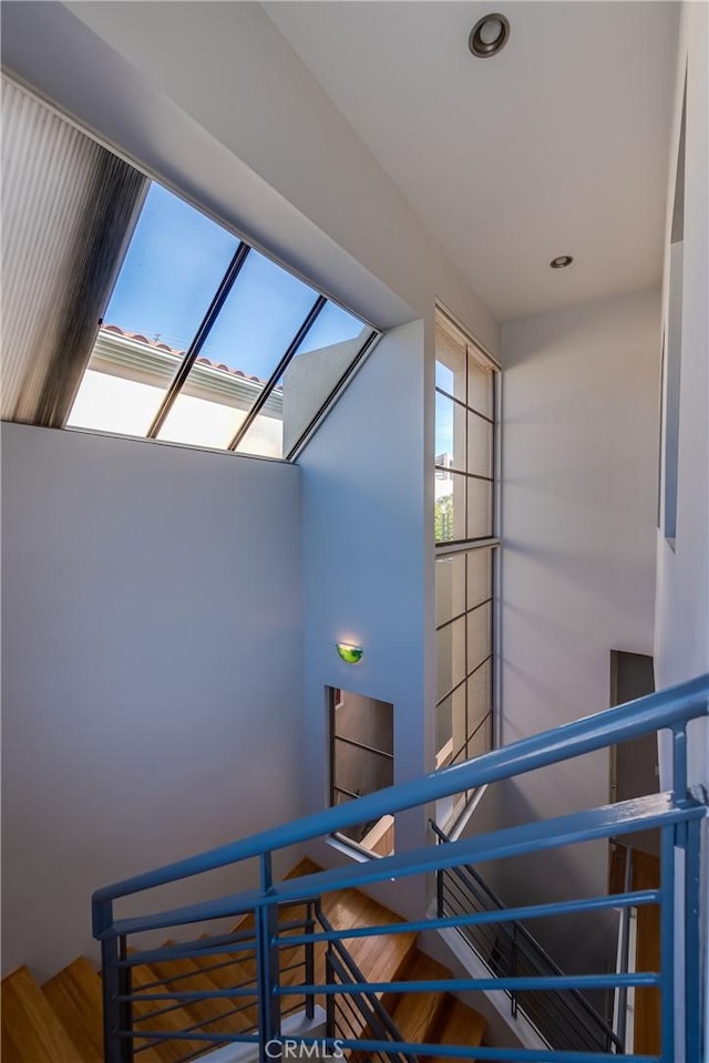 143 Union Jack Mall, Marina Del Rey, CA 90292 - stairs with a skylight and recessed lighting