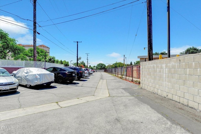 view of asphalt road