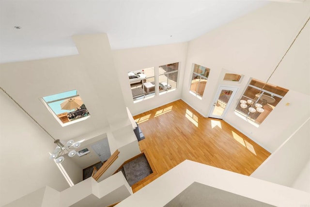 11354 Via Rancho San Diego Unit J, El Cajon, CA 92019 - entryway with wood finished floors and a towering ceiling