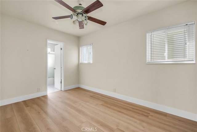 1517 Steinhart Ave, Redondo Beach, CA 90278 - unfurnished room with baseboards, light wood-type flooring, and ceiling fan