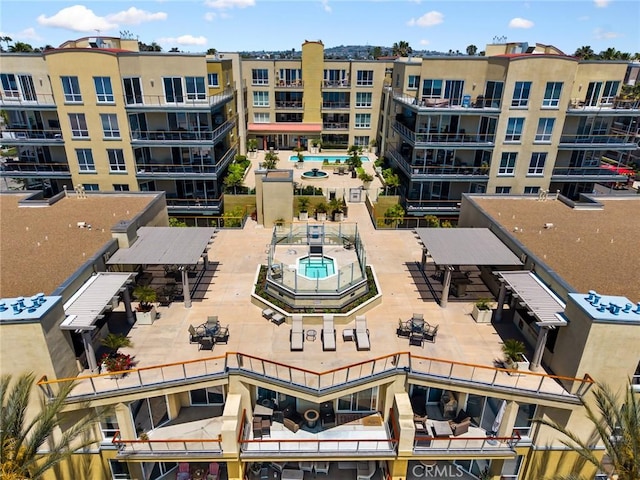 1400 E Ocean Blvd Unit 1201, Long Beach, CA 90802 - aerial view of a pool and apartment complex