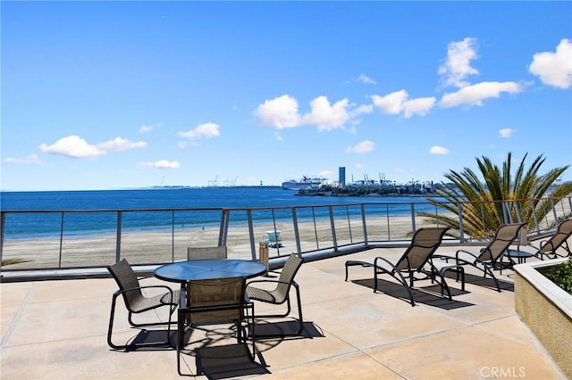 1400 E Ocean Blvd Unit 1201, Long Beach, CA 90802 - view of patio / terrace with a water view