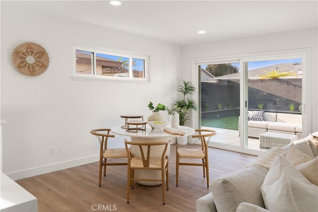 1825 W Carlton Pl, Santa Ana, CA 92704 - dining space featuring wood finished floors, recessed lighting, and baseboards