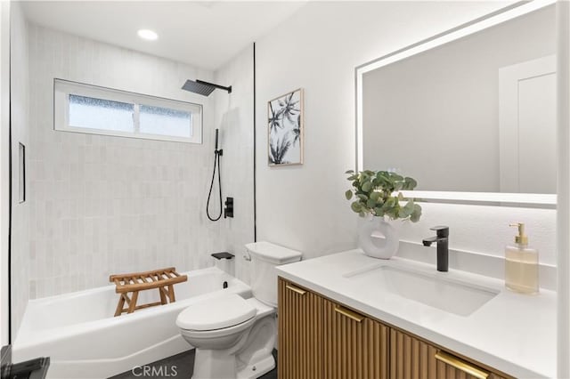 1825 W Carlton Pl, Santa Ana, CA 92704 - full bathroom with toilet, vanity, and shower / washtub combination
