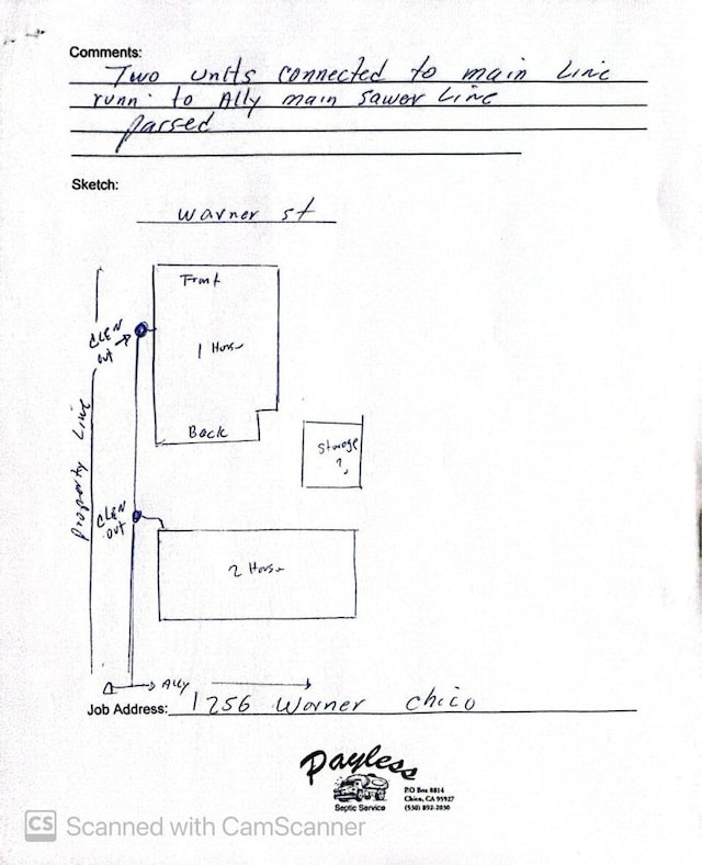 1256 Warner St, Chico, CA 95926 - property floor plan