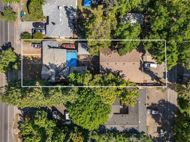 1256 Warner St, Chico, CA 95926 - aerial view of property and surrounding area featuring property boundaries highlighted