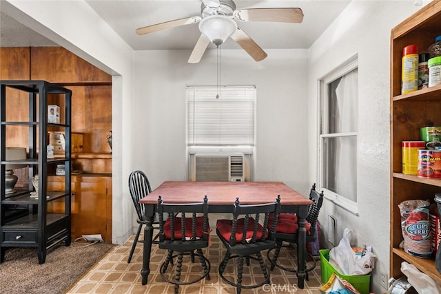 1256 Warner St, Chico, CA 95926 - dining space with cooling unit and ceiling fan