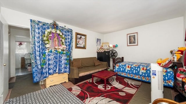 view of carpeted living area