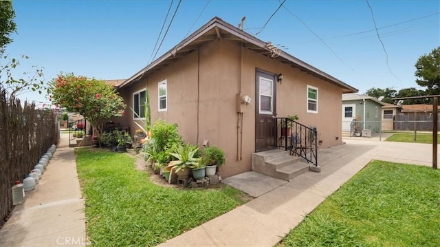 view of home's exterior featuring stucco siding