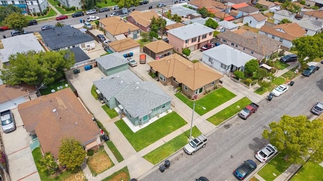 aerial view of residential area