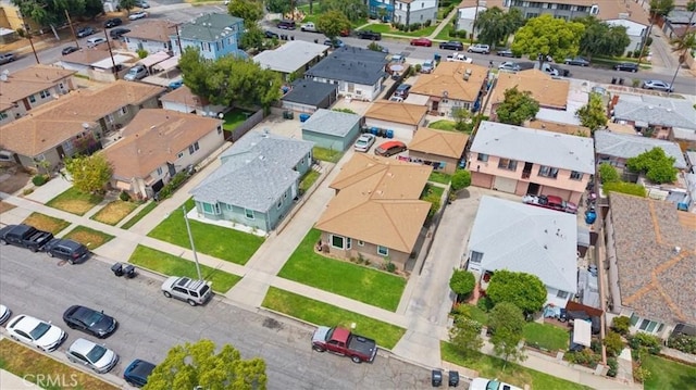 aerial view of residential area