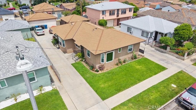 aerial view of residential area