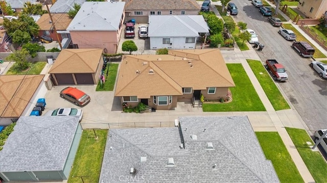 aerial view of residential area
