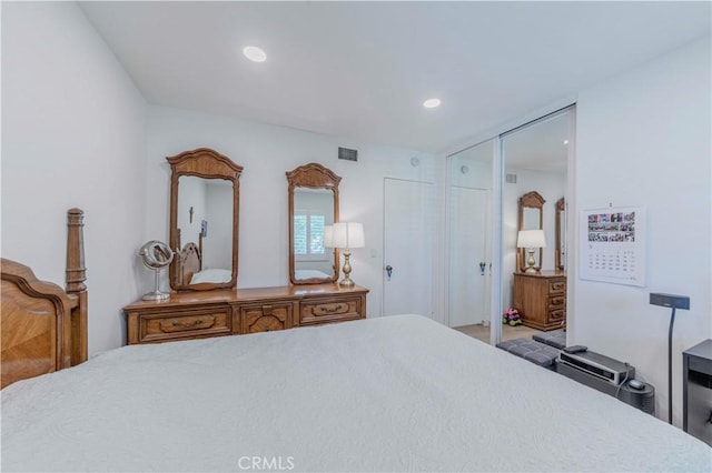 5855 Via Sonora Unit 39, Yorba Linda, CA 92887 - bedroom with recessed lighting and a closet