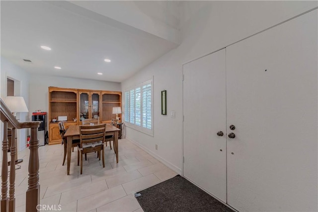 5855 Via Sonora Unit 39, Yorba Linda, CA 92887 - dining room featuring recessed lighting and light tile patterned floors
