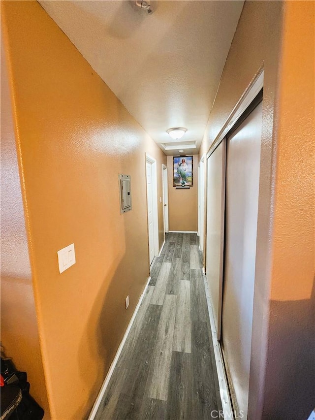 1210 W Manchester Ave, Los Angeles, CA 90044 - corridor featuring dark wood-type flooring and baseboards