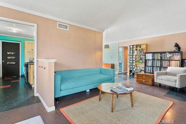 6072 Navajo Rd, Westminster, CA 92683 - living area with baseboards and ornamental molding