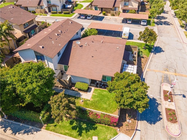 aerial view of residential area