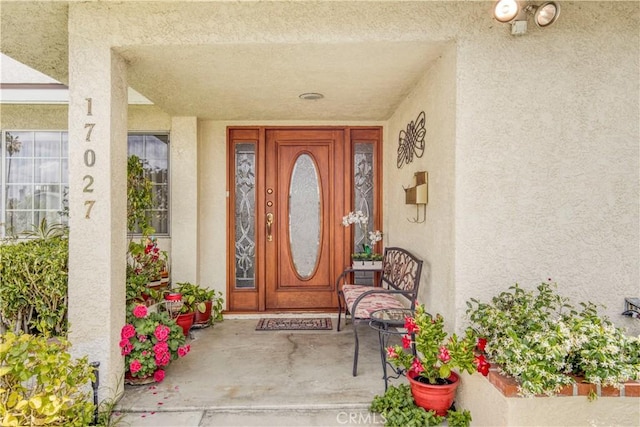 17027 Simonds St, Granada Hills, CA 91344 - entrance to property with stucco siding