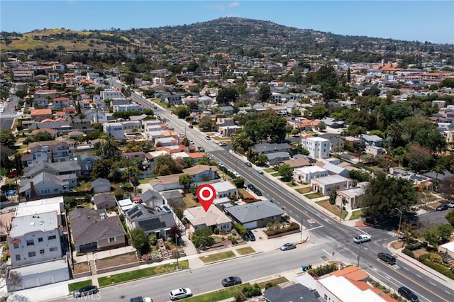 1315 S Walker Ave, San Pedro, CA 90731 - aerial view of property's location featuring a mountain backdrop and nearby suburban area