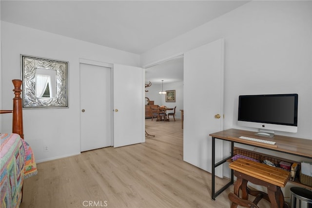 254 E Fern Ave Unit 108, Redlands, CA 92373 - home office with light wood-style floors