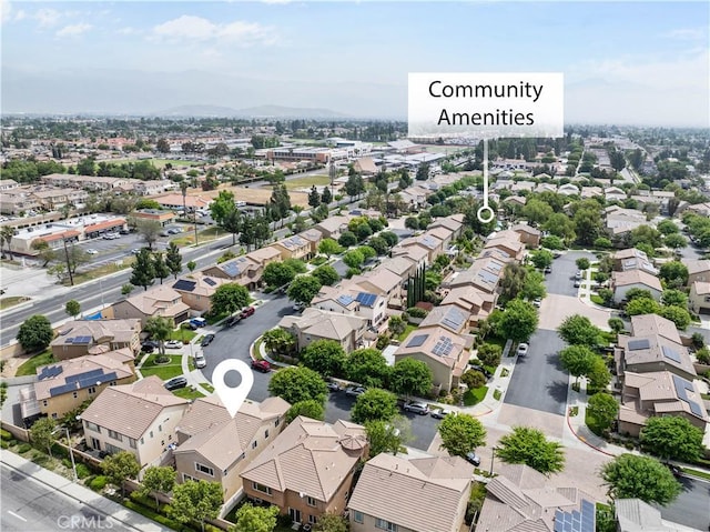 aerial view of residential area