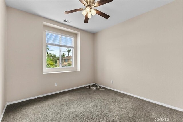 29221 Loden Cir, Menifee, CA 92584 - empty room featuring carpet flooring, baseboards, and a ceiling fan