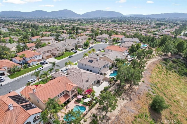 32840 Northshire Cir, Temecula, CA 92592 - aerial view of residential area featuring a mountain backdrop and a pool