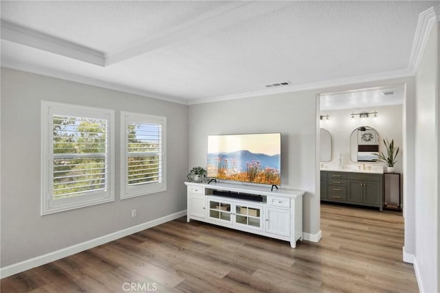32840 Northshire Cir, Temecula, CA 92592 - bedroom with ornamental molding, wood finished floors, a textured ceiling, and ensuite bath