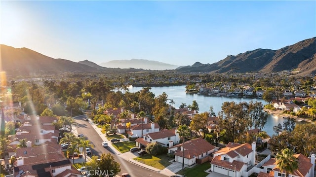 23770 Waterleaf Cir, Moreno Valley, CA 92557 - aerial perspective of suburban area featuring a water and mountain view
