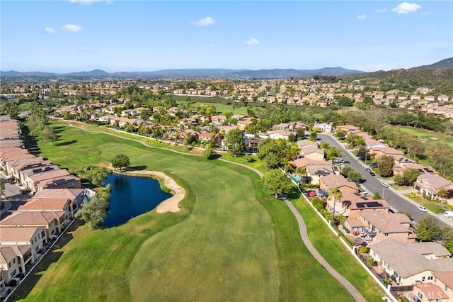 46397 Kohinoor Way, Temecula, CA 92592 - aerial view of property and surrounding area with nearby suburban area, a water and mountain view, and a golf course