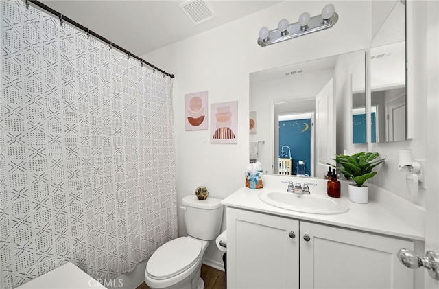 35753 Starling Ave Unit 1901, Murrieta, CA 92563 - bathroom with toilet, vanity, and a shower with shower curtain
