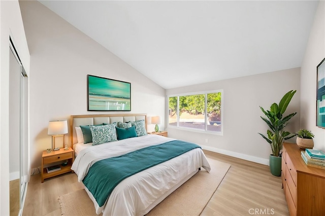 29140 Via Norte, Temecula, CA 92591 - bedroom featuring vaulted ceiling and light wood-style flooring