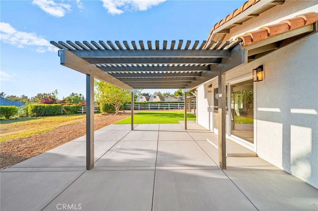 view of patio / terrace with a pergola